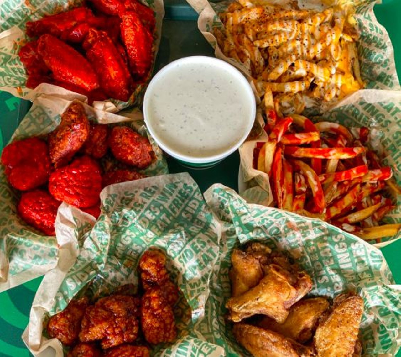 Wingstop
1331 M-102; 313-305-4797; wingstop.com
With its Wing Calculator, Wingstop gives you the option to choose your wing flavor from sweetest to spiciest. The restaurant offers unique sides such as Voodoo fries and seasoned corn as well.
Photo via Wingstop / Facebook