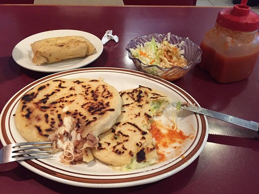Pupuser&iacute;a y Restaurante Salvadore&ntilde;o, 3149 Livernois Ave
    If you've never heard of a pupusa, make a mental note to try one at this Salvadoran eatery. Well, maybe make an actual note, in case you forget after a long night of barhopping. Pupusas are pancake-esque pieces of dough stuffed with thick gooey cheese, pork, and a range of other fillings. Unique to the cuisine of El Salvador, these hidden gems are little pillows of love and tastiness. (Photo via Ashley M., Yelp)