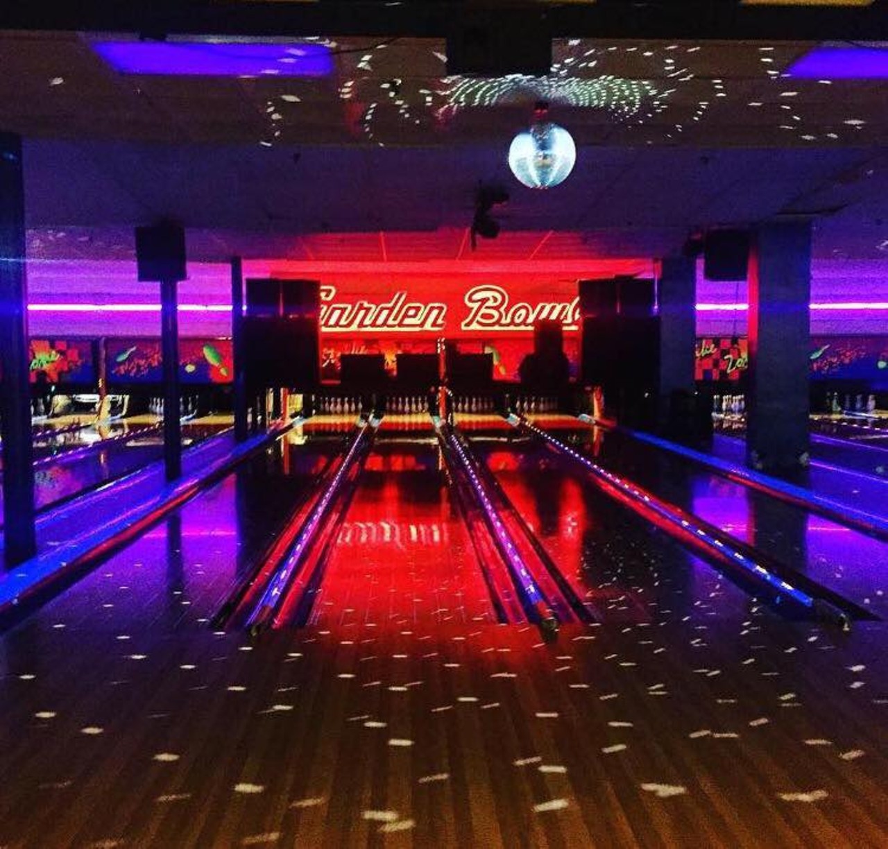 Bowl at Garden Bowl
The cool, funky lights will be a treat for your stoned state of mind. Also, there is pizza.&nbsp;Photo via IG user&nbsp;@winedeinedetroit.