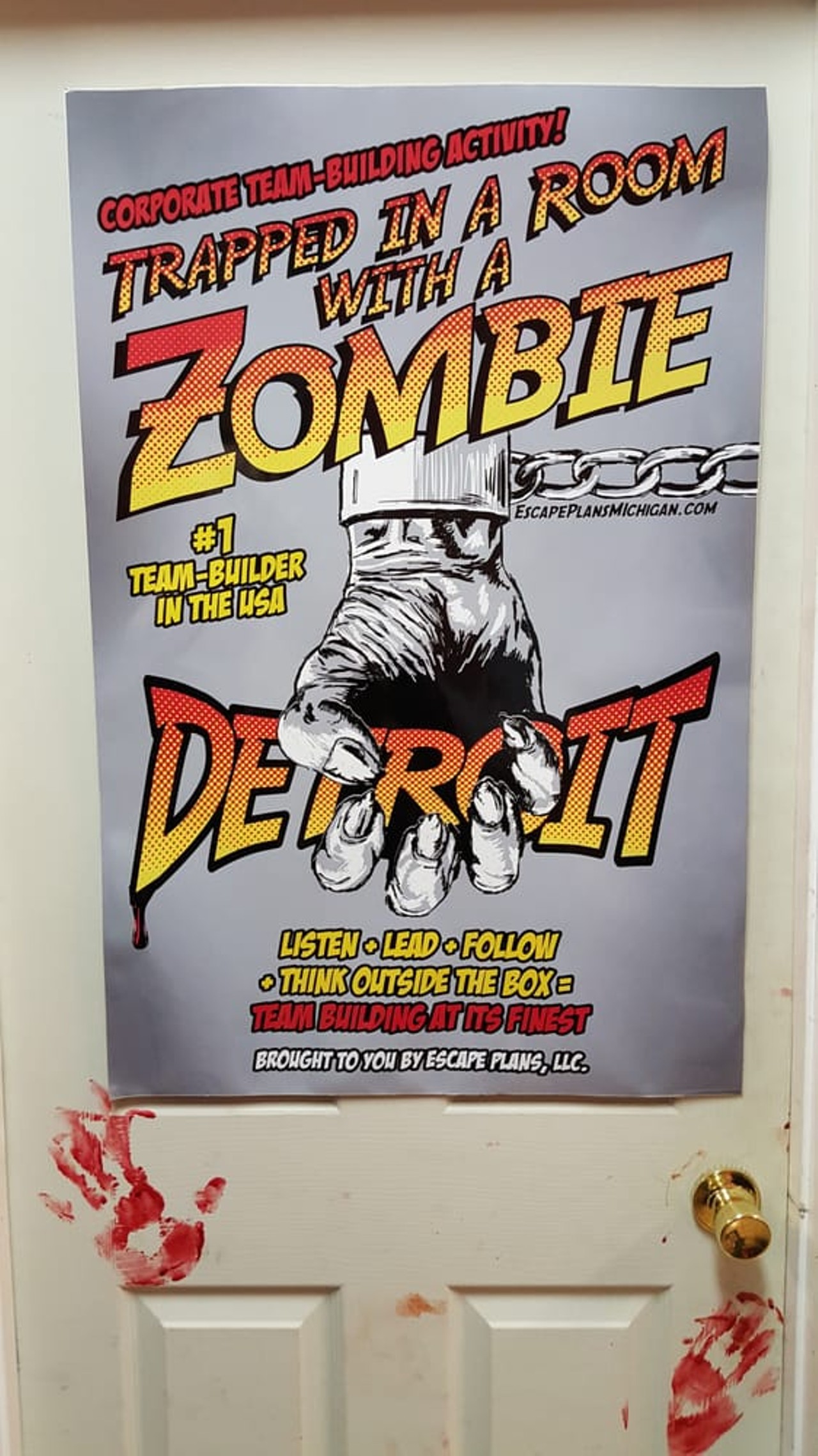 Try to escape from being Trapped in a Room with a Zombie
Penobscot Building, 645 Griswold St. #227, Detroit; 248-527-3977
The name pretty much says it all. You&#146;re trapped in a room with a zombie, and you have 60 minutes to escape. The tickets are $28 per person, so this date won&#146;t cost you an arm and a leg. Well, only if you&#146;re able to make it out of the room on time.
Photo via Yelp user, Keith R.