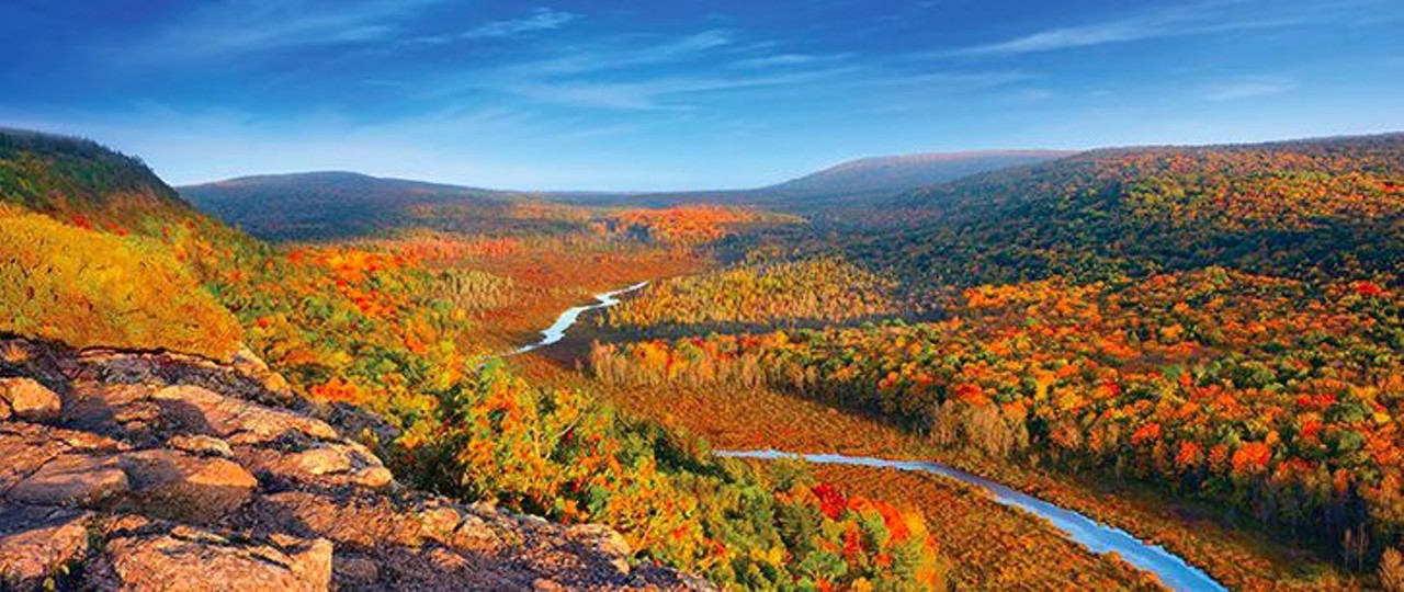 Porcupine Mountains Wilderness State Park
Ontonagon, MI
The Upper Peninsula is known for its fall colors, and a visit to the Porcupine Mountains &#151; the largest state park in Michigan &#151; is the perfect way to enjoy the magic of autumn. 
Photo via Pure Michigan / Facebook