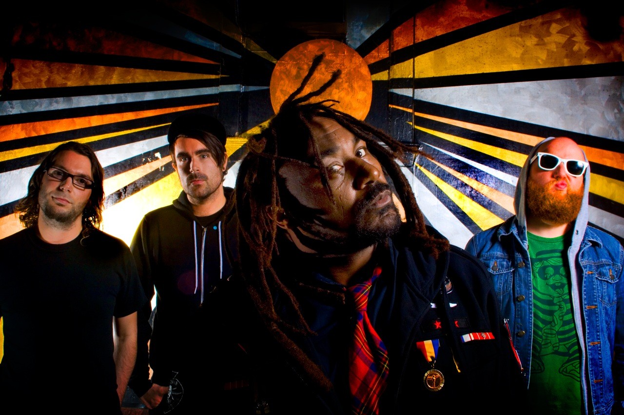 Skindred
Out of the ashes of the awesome reggae rock band Dub War came awesome reggae rock band Skindred (they lost a guitarist or something). Both bands are worth hunting down - look for Dub War's "Strike It" and Skindred's "Kill the Power."