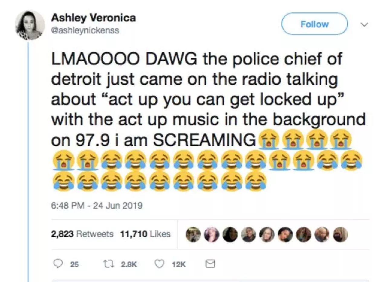 Instead of &#147;Click It or Ticket&#148; freeway signs in Detroit should simply read &#147;Act Up and You Can Get Locked Up.&#148; @ashleynickena/ Twitter