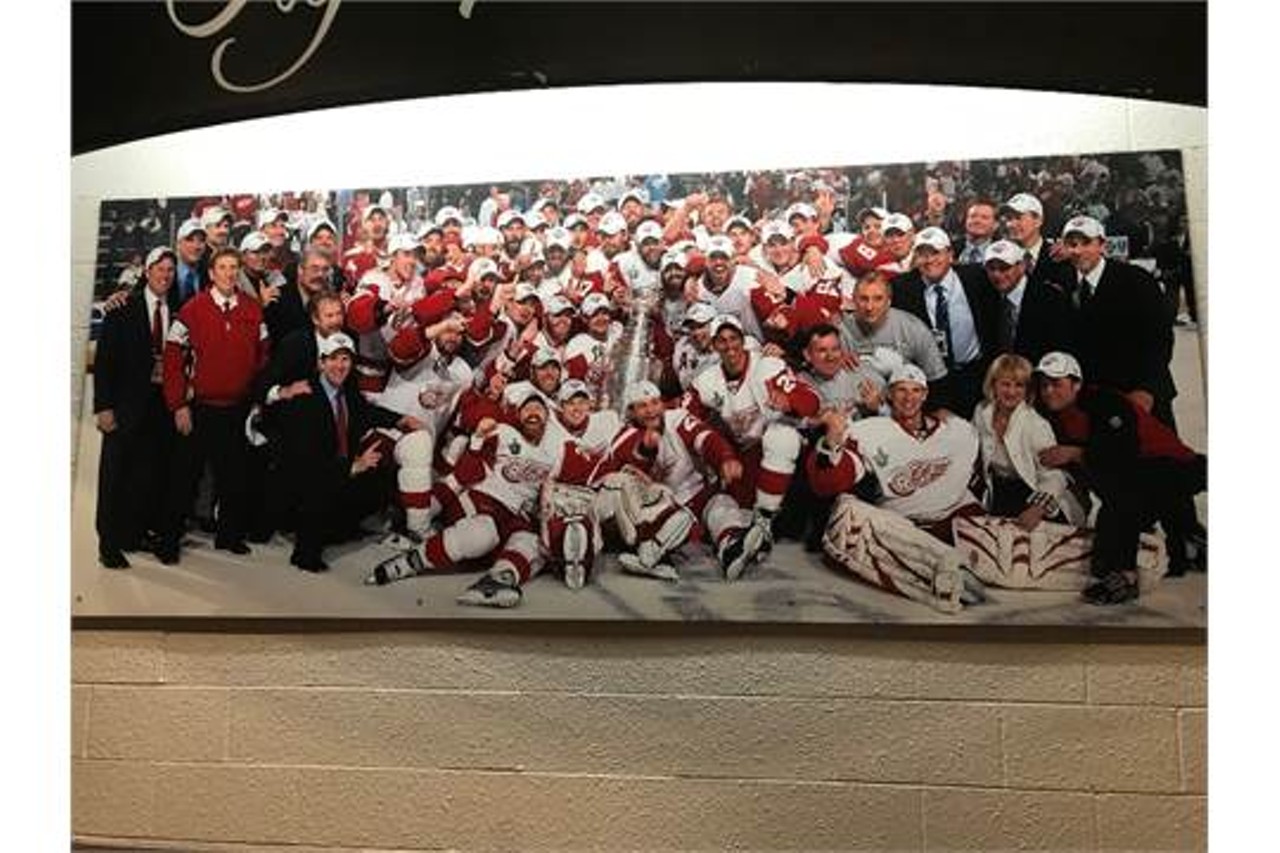 2008 Stanley Cup victory wall mural.