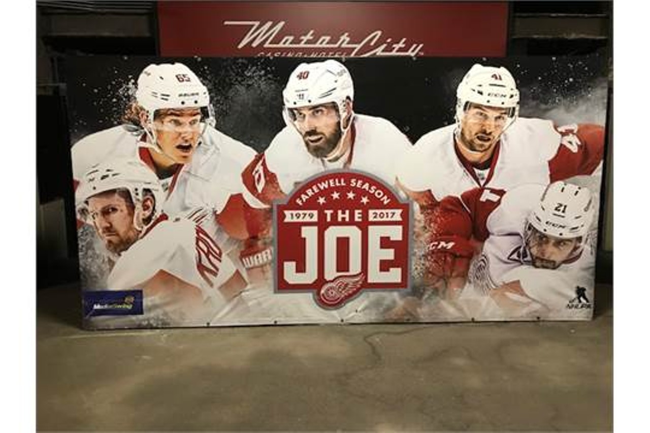 Large "Farewell to the Joe" season banner.