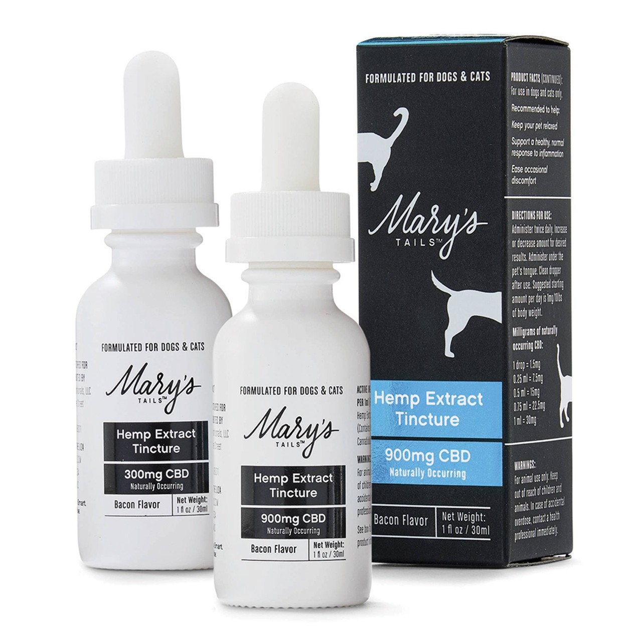 For those with four-legged friends
Mary&#146;s Tails Hemp Extract Pet Tincture, Extra Strength, 900mg CBD, $95
LIV, 2625 Hilton Rd., Ste. 100, Ferndale; 248-420-4200; livferndale.com
Fact: Animals are better than humans. Also fact: They deserve the same pain and anxiety relief as we shitty-ass humans do. There are a variety of CBD pet products on the market, but reviews point to Mary&#146;s Tails Extra Strength Extract Tincture being top dog &#151;&nbsp;or cat. The extra-strength version of the pet tincture offers 300mg of naturally occurring CBD, perfect for alleviating joint pain in your aging golden lab or calming an anxious kitty. Oh, and it comes in a tasty bacon flavor to make daily dosing a breeze.
