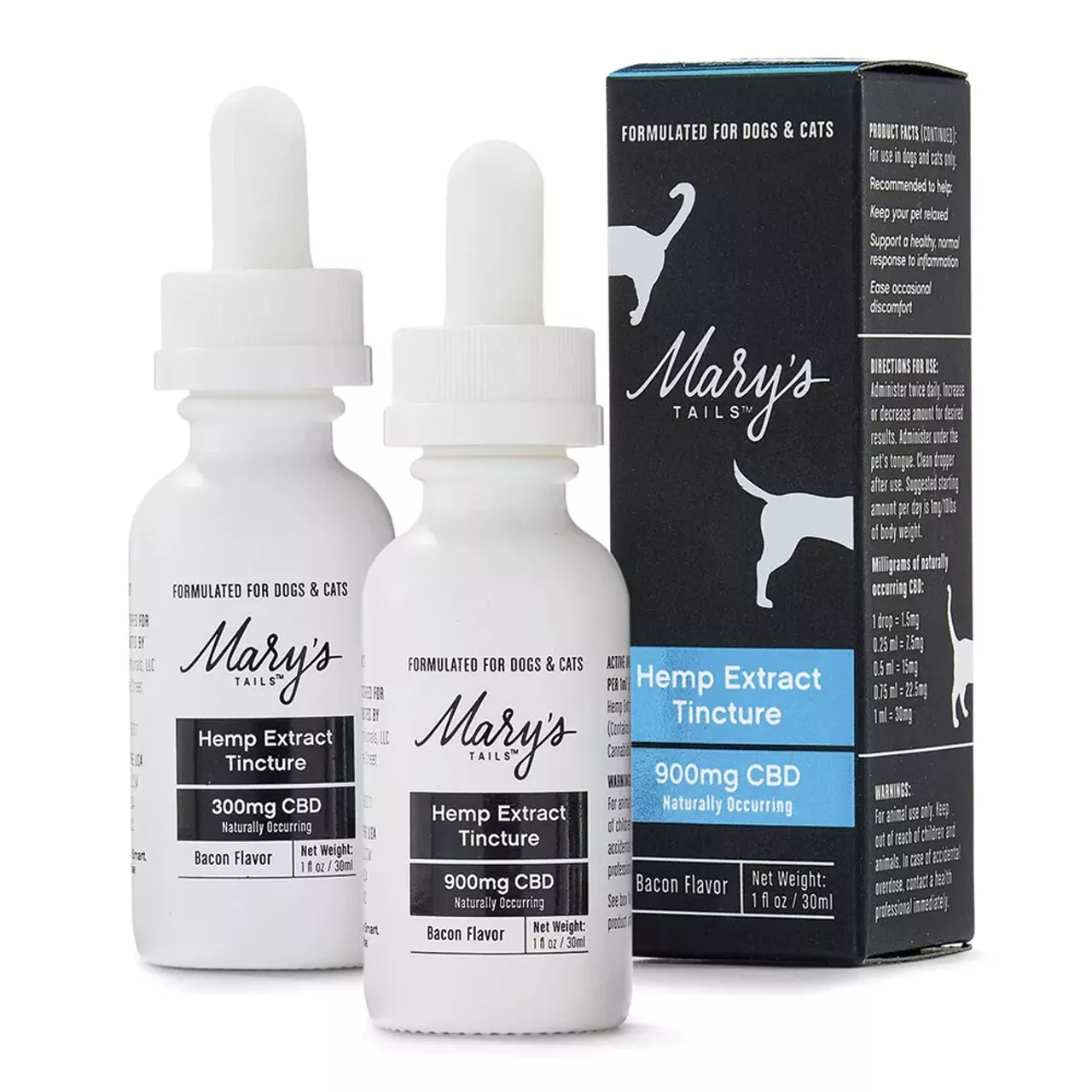 For those with four-legged friends Mary&#146;s Tails Hemp Extract Pet Tincture, Extra Strength, 900mg CBD, $95 LIV, 2625 Hilton Rd., Ste. 100, Ferndale; 248-420-4200; livferndale.com Fact: Animals are better than humans. Also fact: They deserve the same pain and anxiety relief as we shitty-ass humans do. There are a variety of CBD pet products on the market, but reviews point to Mary&#146;s Tails Extra Strength Extract Tincture being top dog &#151;&nbsp;or cat. The extra-strength version of the pet tincture offers 300mg of naturally occurring CBD, perfect for alleviating joint pain in your aging golden lab or calming an anxious kitty. Oh, and it comes in a tasty bacon flavor to make daily dosing a breeze.