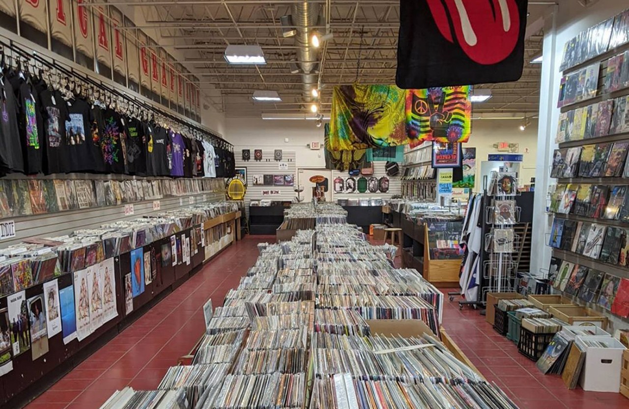 Listen to music the way god intended
Who knows when live music is coming back &#151; in the meantime, why not up your home listening situation by immersing yourself in the tried-and-true format of vinyl? Since 1975, Audio Dimensions (31968 Woodward Ave., Royal Oak; 248-549-7320; audiodimensions.com) has been a one-stop shop for turntables, speakers, and stereos. For wax, try Dearborn Music (22501 Michigan Ave., Dearborn; 313-561-1000; dearbornmusic.net), UHF Records (512 S. Washington Ave., Royal Oak; 248-545-5955; uhfrecords.com), or any of metro Detroit&#146;s other resilient record stores.
Photo via Dearborn Music / Facebook