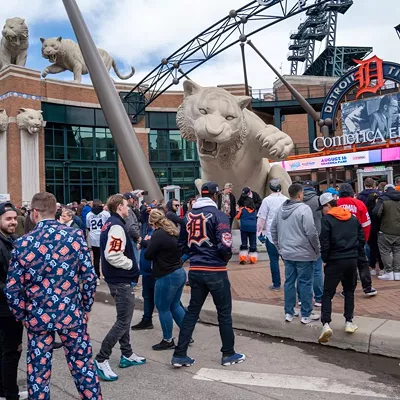 Tigers Opening Day Ah, Opening Day in Detroit: It’s like a spring mating ritual that always ends in public drunkenness, urination, and obscene amounts of litter. Oh, and there’s a baseball game, too.