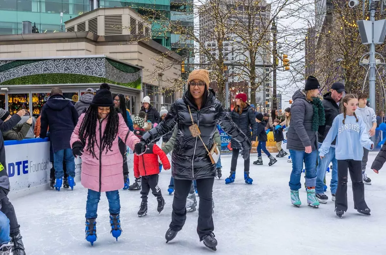  Go ice skating downtown Downtown Detroit is bustling with activity all winter long. Aside from ice skating at the Rink at Campus Martius (800 Woodward Ave., Detroit; downtowndetroit.org), there's also the nearby Monroe Street Midway (22 Monroe St., Detroit; deckedoutdetroit.com/midway) with a slide, "puck putt," bumper cars, and more. 