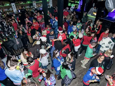  2023 Official Ugly Sweater Bar Crawl Detroit by Bar Crawl LIVE! When: Dec. 16 from 3-10 p.m. Where: Various Detroit bars and nightclubs What: A festive bar crawl Who: Bar Crawl LIVE Why: Get into a funky sweater and get lit for the afternoon with other fun Detroiters.