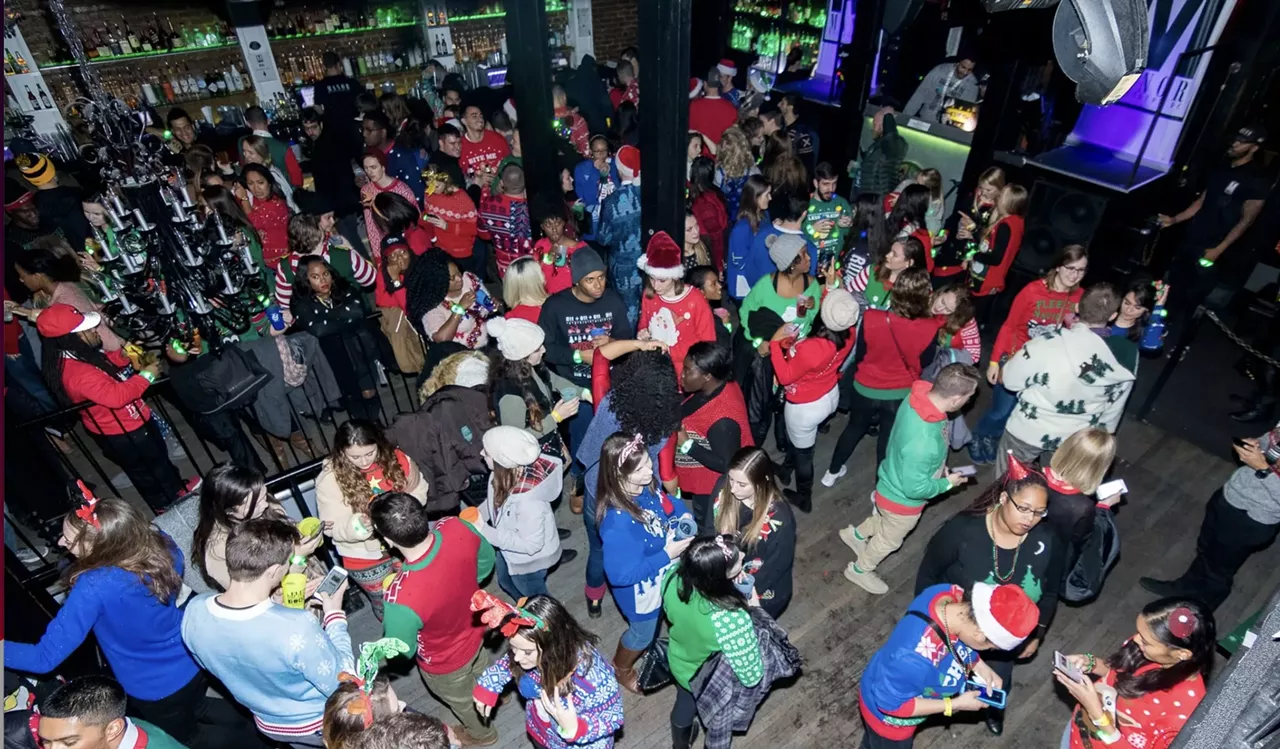  2023 Official Ugly Sweater Bar Crawl Detroit by Bar Crawl LIVE! When: Dec. 16 from 3-10 p.m. Where: Various Detroit bars and nightclubs What: A festive bar crawl Who: Bar Crawl LIVE Why: Get into a funky sweater and get lit for the afternoon with other fun Detroiters.