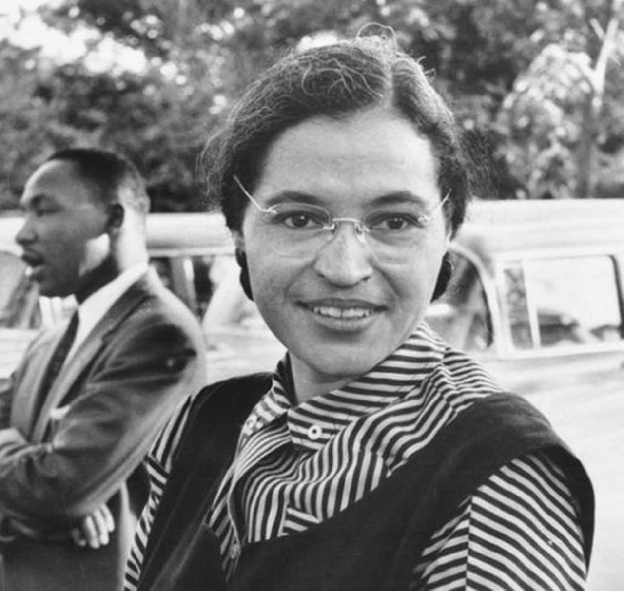 Rosa Parks
Civil Rights activist Rosa Parks moved to Detroit in the late 1950s, following her role in the historic Montgomery bus boycott. She worked as a secretary and receptionist in the congressional office of U.S. Rep. John Conyers. Later, Parks was a board member of Planned Parenthood. Following her death in 2005, she was buried in Detroit&#146;s Woodlawn Cemetery.
Photo via National Archives and Records Administration Records of the U.S. Information Agency Record Group / Wikimedia Commons
