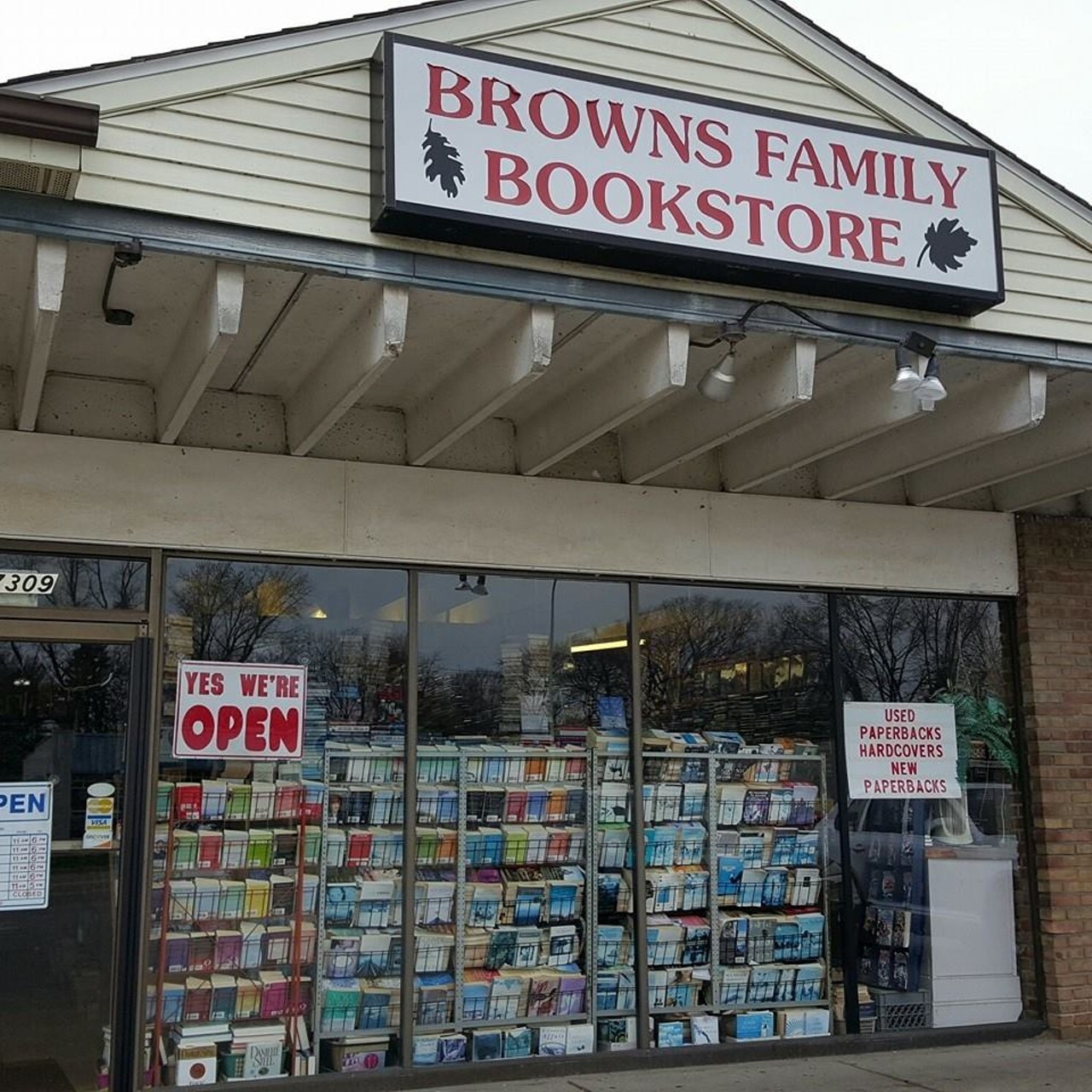 Browns Family Books
27309 Harper Ave., St. Clair Shores; 586-773-7370; facebook.com/brownsfamilybookstore
Located in a strip mall in St. Clair Shores, Brown's is the sort of place you'd pass right by unless someone told you it was worth a stop which is what we're doing right now.  Step inside the shop and you'll find stacks on stacks of books packed nice and tight for your browsing pleasure. With helpful store owners and that great "old book smell," Brown's Family Bookstore is well-stocked with both old and new books for every bookworm.
Photo via Browns Family Books/Facebook