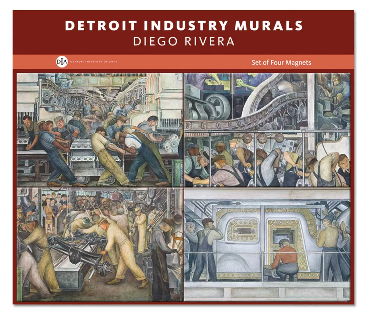 “Detroit Industry” magnet set 5200 Woodward Ave., Detroit; 313-833-7900; dia.org Painted by the communist Mexican muralist Diego Rivera in the early 1930s, “Detroit Industry” is a powerful tribute to both the Motor City and workers of the world. Of course, residents of the tri-county area can see them in person for free, but this set of four magnets allows you to bring that magic into your kitchen. —Lee DeVito
