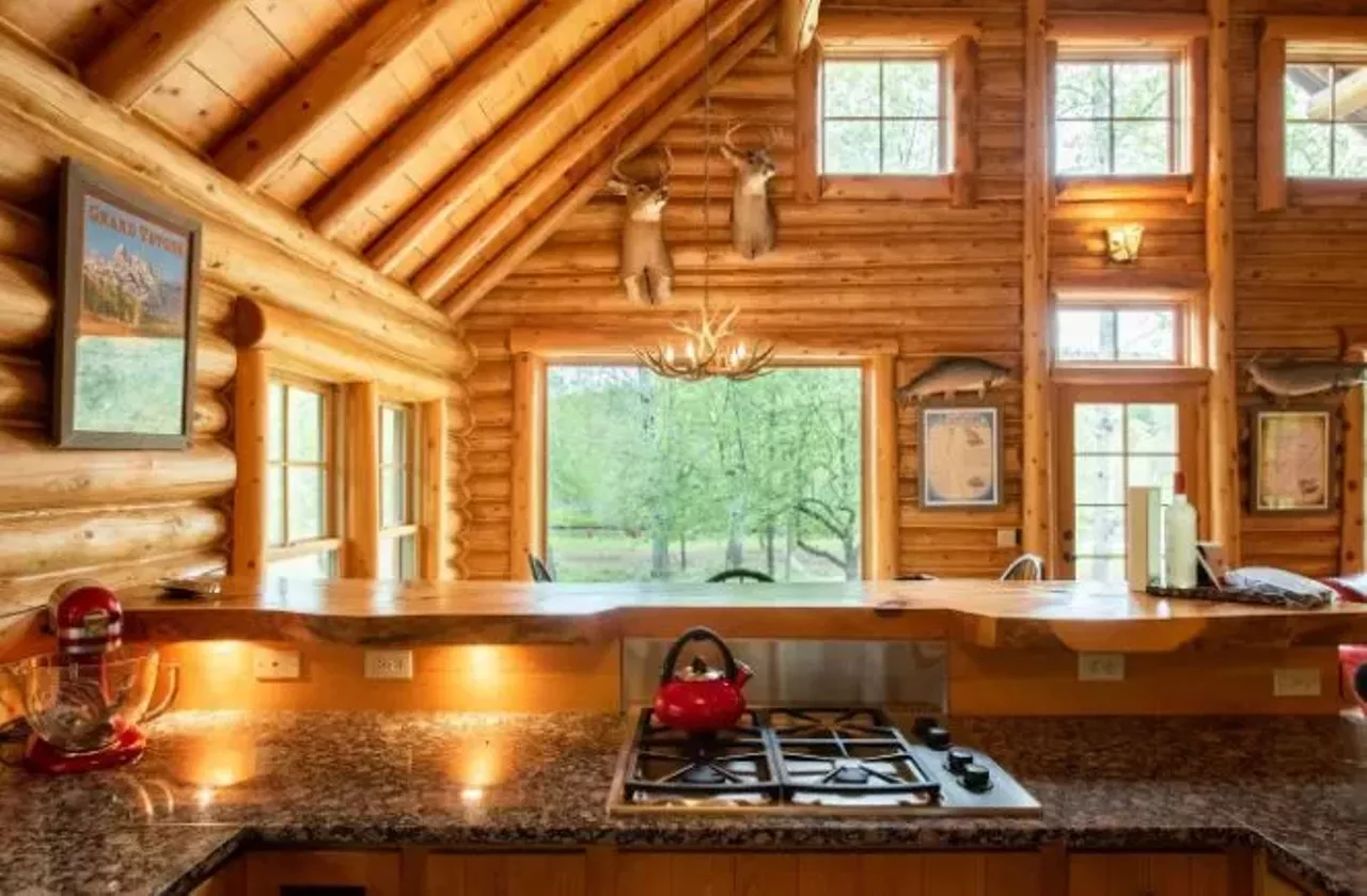 The Boardman River Lodge (Kingsley) 13 guests, 2 bedrooms, 2 baths $500 per night&nbsp; Just 15 minutes from Traverse City, this luxurious, secluded log cabin is located on 40 acres of wooded land next to the Boardman River. &nbsp; Photo via Airbnb