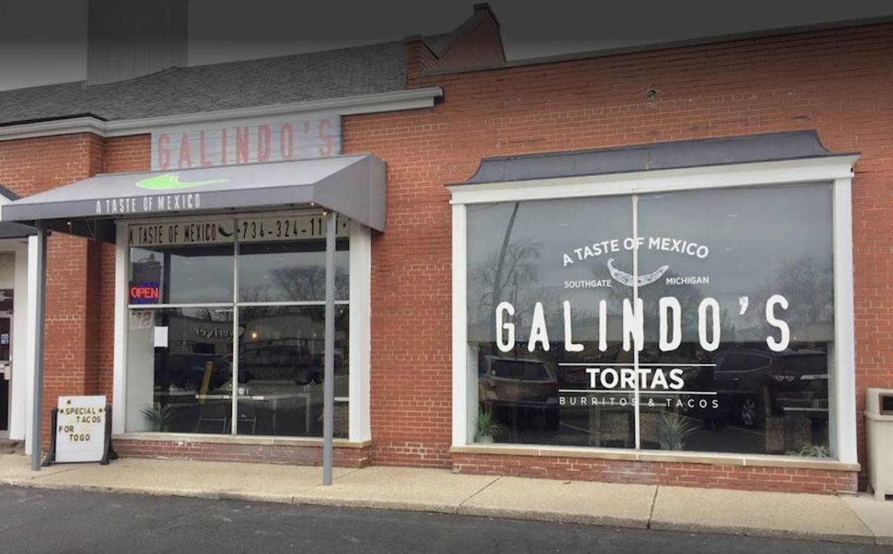 5. Galindo's A Taste of Mexico
13754 Fort St., Southgate; 734-324-1141; galindosmexican.com
&#147;Wow, Southgate...what *else* are you hiding?
Five stars to start with:  that's some pretty big shoes to fill, and all because they just became the new king of al pastor tacos.  That's right, kids:  no longer is Taqueria Alameda in Westland my #1 for al pastor tacos.  Meet the new boss, not the same as the old boss.
Service was really good.  I interacted with several nice folks who made good suggestions and did their jobs well.  I tipped them very well as a result.  I do not believe that I ever went without anything that I needed to enjoy my meal.
But oh, the food!  That's the Most Important Thing to me, and while they did have one miss (a carne asada taco which I was not charged for), everything else was good to downright out-stinking-standing!  Those al pastor tacos (be sure that they include the pineapple!)?  Best I've ever had, to my recollection, and I've eaten those *everywhere*.  Their pico de gallo (I'm a card-carrying freak!)?  Absolutely wonderful.  The only way that could have been better was if the tomatoes were in season.  As it is?  It's still a *terrific* version of pico.
The complimentary chips and salsa that started out the meal?  Very nice.  They came warm to the table, with four different salsas they make, of which none are bad, but the mild was my favorite/most interesting, and the jalape&ntilde;o was also good.  The others just didn't resonate with me all that well, but they were certainly fine.  A fine start.
The bottom line:  the food just kicked tail and took names.  I ate *five* of those al pastor tacos in addition to the chips and salsa, the 12 ounces of pico de gallo, the fideo...and I honestly just forced myself not to order a sixth.  Five should be enough to feed me, and it honestly was!  I just loved the tastes, flavors, and texture of those tacos, especially when squeezed lime was added, along with the pico.  I just wanted to keep eating, even if I was sated.  These things were delicious on so many levels. 
I sincerely hope that work takes me down that way again soon.  I am jealous of the people in Southgate, really!&#148; &#151; Aron B. on Yelp
Photo via GoogleMaps