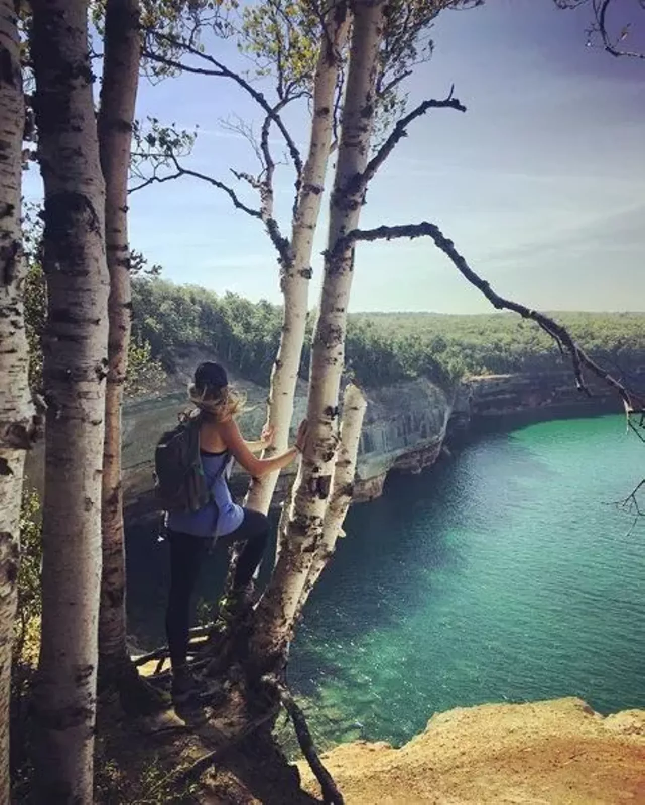 Pictured Rocks Lakeshore Trail Munising Pictured Rocks is an essential Michigan nature destination and its hiking trail is gorgeous and comprehensive. It takes most 4 days to fully traverse it, with campgrounds positioned along the way. The trails winds along the southern shore of Lake Superior. Photo via IG user @puremittenpride
