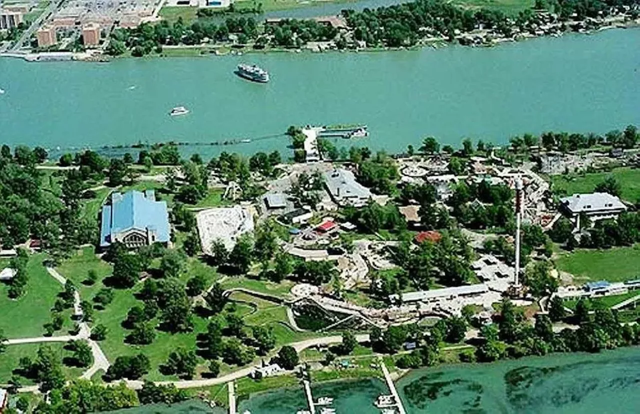 Boblo Island Amusement Park Can you even wrap your head around the fact that Detroit once had an amusement park? Well, we did. Boblo Island Amusement Park, which was located on Bois Blanc Island, Ontario, above the mouth of the Detroit River, opened in 1898 and closed in 1993. Think of Boblo as being Detroit's Coney Island or Cedar Point. There were boats, too. Because Boblo Island was only accessible by boat, there were ferries, or Boblo Boats, that fit 2,500 passengers. One such boat has remained docked on the Detroit River but was recently destroyed by fire. Metro Times Archive