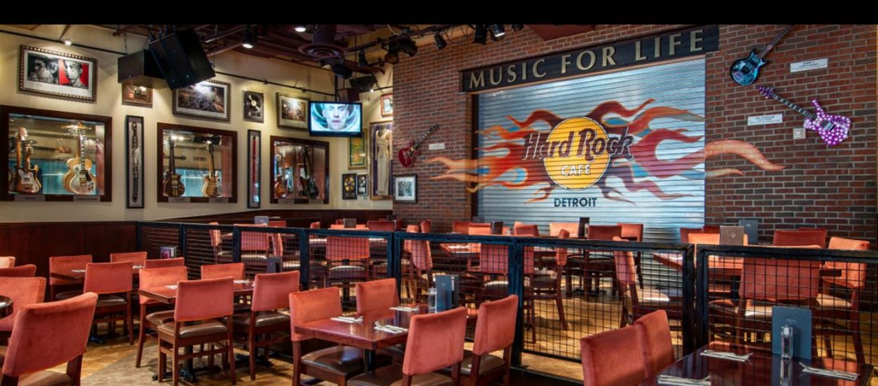 Hard Rock Cafe 
45 Monroe; 313-964-7625 
For 15 years, Hard Rock Cafe has invited guests to enjoy a piece of history with Motown memorabilia including Marvin Gaye&#146;s address book (he had numbers for Diana Ross and the Jacksons.) Their &#147;legendary&#148; burgers are a must try, including a patty made out of cauliflower for our vegetarian friends. 
Photo via HardRock  