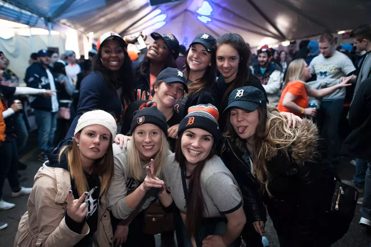 Image: 28 photos from downtown Detroit on Opening Day