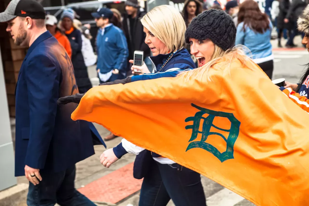 Image: 28 photos from downtown Detroit on Opening Day