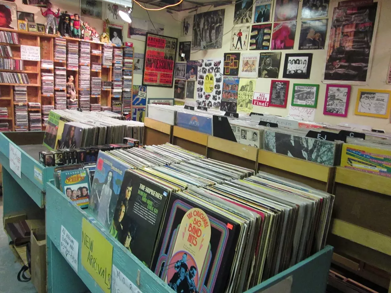 Flames Favorites Record Store 51 W. Hancock St., Detroit; 313-283-3422; facebook.com/flamesfavs The small record store, which focuses on vinyl, CDs, and cassette tapes, is located in "The Market in the ARC" building near the Wayne State University campus. The store has a mission to to provide employment for Detroiters with disabilities and raise diversity awareness through projects like D.A.M.P. (Diversity Awareness through Music and Poetry). Photo via Flames Favorites Record Store / Facebook