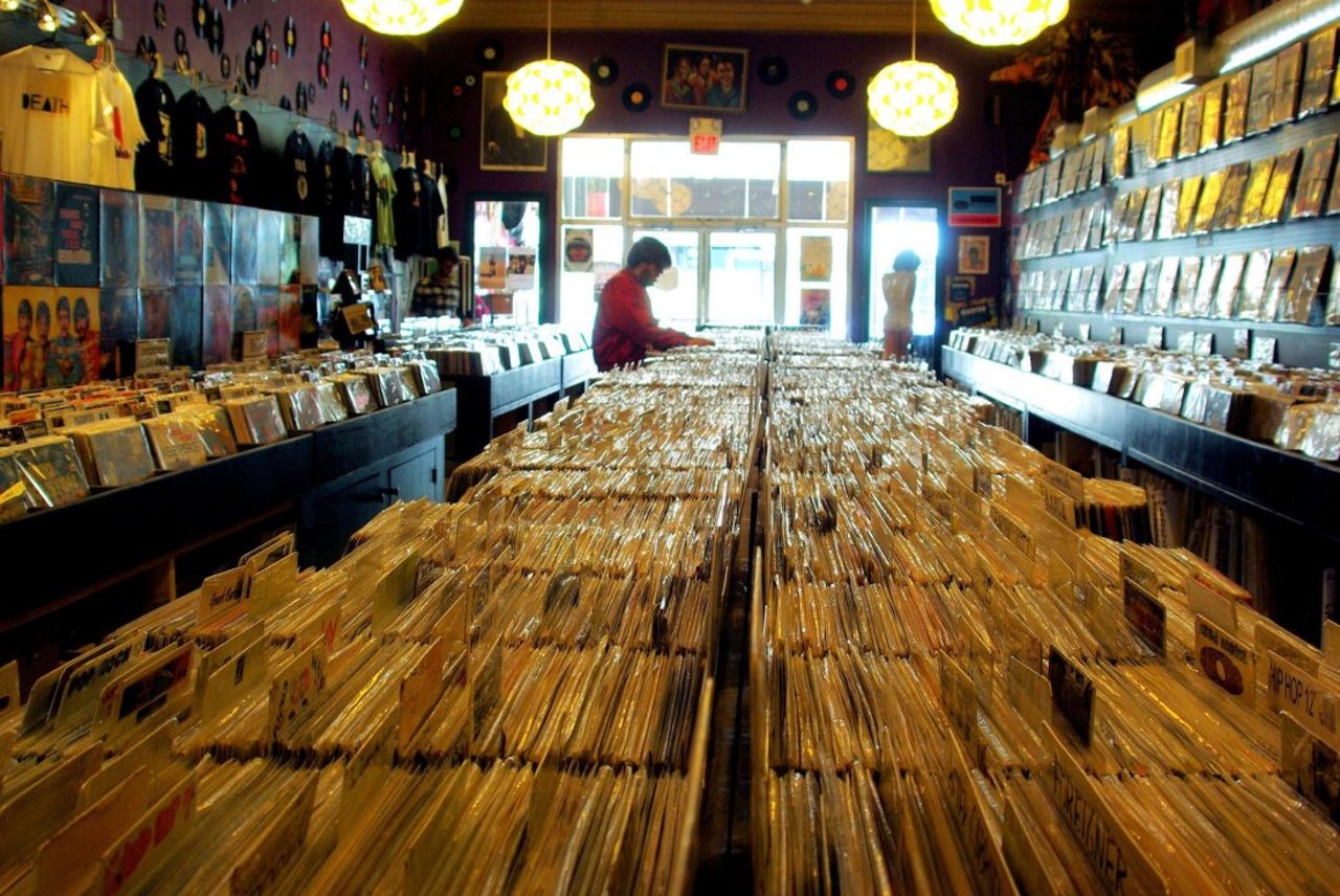 Found Sound
234 W. Nine Mile Rd., Ferndale; 248-565-8775; foundsoundvinyl.tumblr.com 
This spacious record trove is located on the main drag of fabulous Ferndale, boasting an impressive selection of 45s, as well as an extensive music-related book collection.
Photo via Found Sound/Facebook