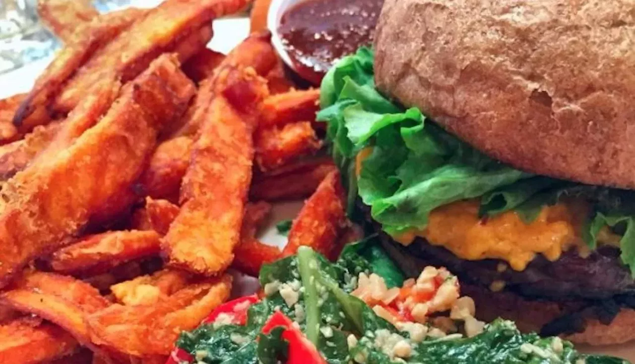 Seva Multiple loctions An old-school vegan and vegetarian favorite with dishes like the Vegan Veracruz (fried corn tortilla topped with pinto beans, Daiya "cheddar," tomatoes, green onions, guacamole, cilantro, and choice of saut&eacute;ed tofu or chargrilled tempeh &#151; served with salsa and a whole wheat tortilla). (Photo courtesy of IG user @tesiabeam)