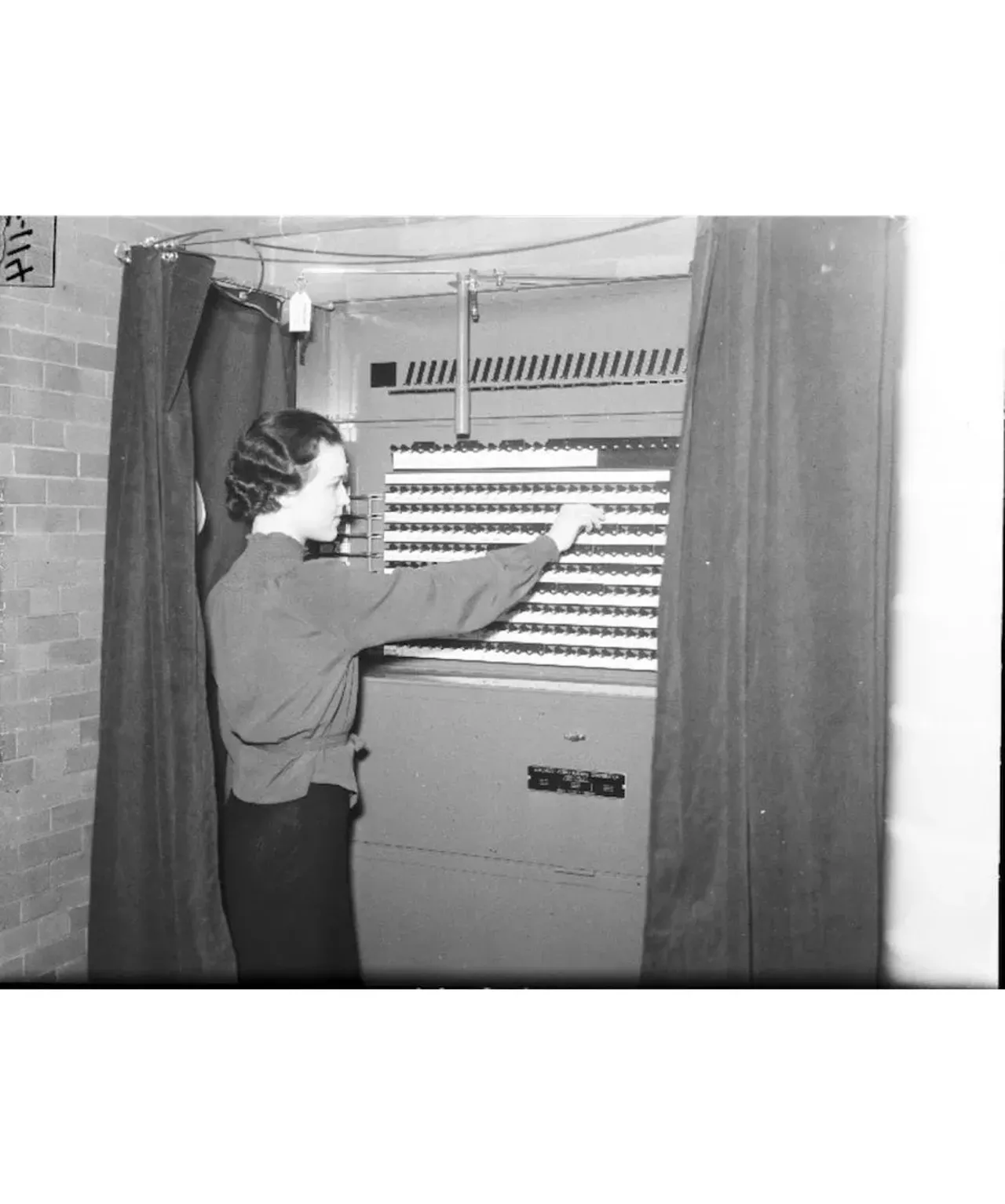 Voting machine. All photos courtesy of Walter P. Reuther Library, Archives of Labor and Urban Affairs, Wayne State University
