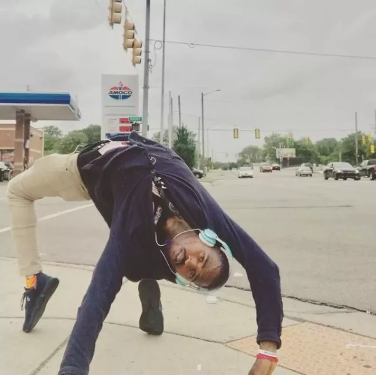 You know where to find Detroit Chris Brown This is for the Eastside Detroiters. If you&#146;ve ever driven past Harper and Cadieux or Moross and Kelly, you&#146;ve likely seen Darius Jones dancing on the corner. Affectionately known as Detroit Chris Brown, Jones has danced on the Eastside street corners for years, even receiving a Spirit of Detroit award in 2017 In 2019, there was a community uproar after Jones was nearly arrested after a run-in with Detroit Police. Photo courtesy of @detroitchrisbrown