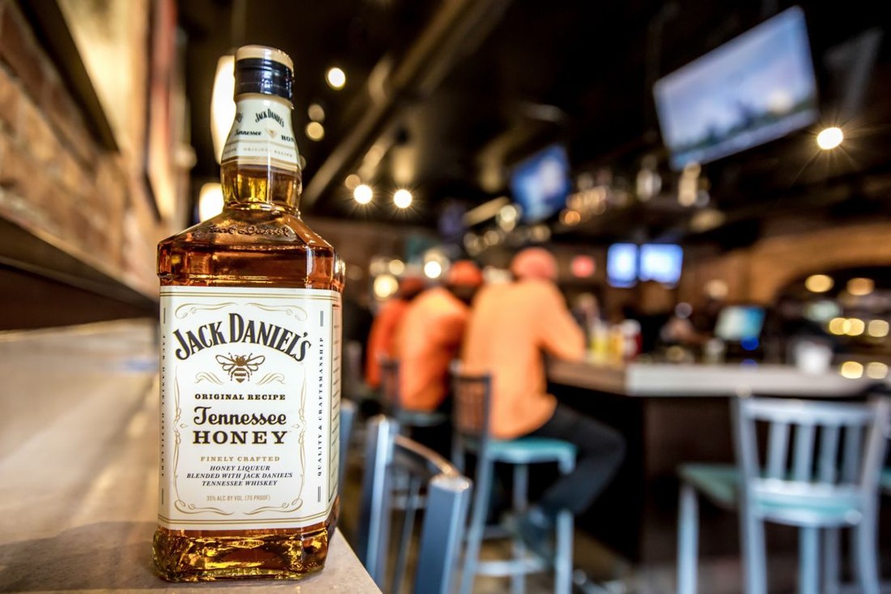 "My wonderful bartender created the Jack Honey drink that we are featuring.  The drink is called Electric Lemonade and is made with Jack Daniel's Tennessee Honey, Peach Schnapps, Lemonade, and Ginger Ale... perfect after a long day in the office!"