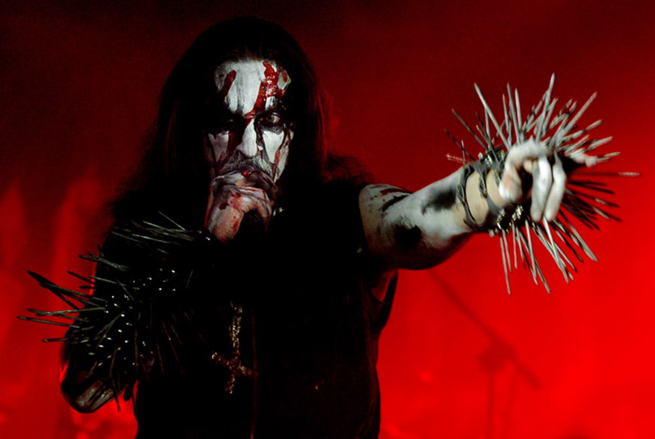 Gaahl, of Gorgoroth fame, adds a splash of color to his corpse paint, making him a favorite in this season's make up trends.