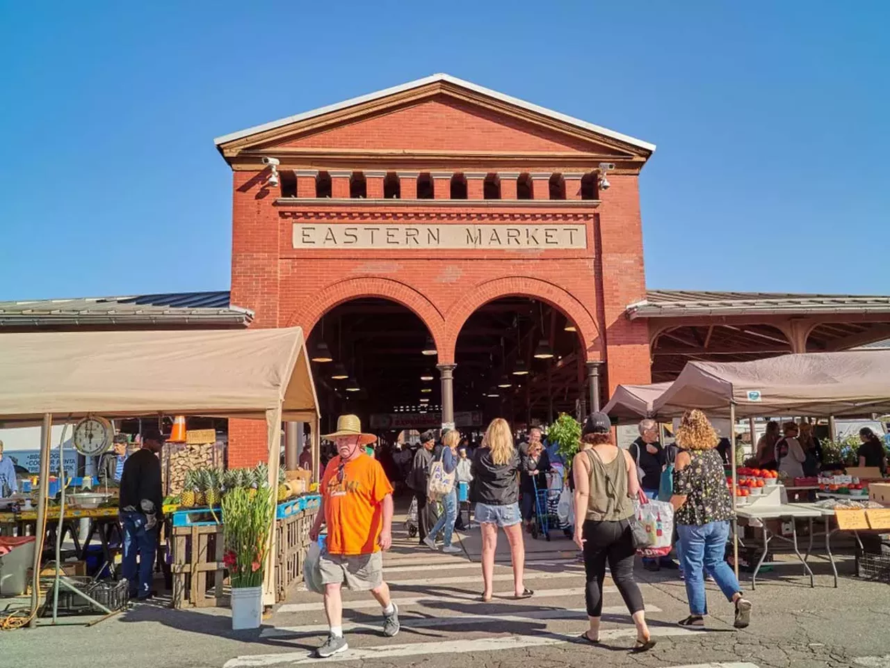 Go shopping at Eastern Market Detroit’s historic market district, one of the oldest and largest in the country, is open year-round — but it really comes alive in the summertime. On Saturdays, the sheds buzz with vendors offering fresh produce, meats, cheeses, flowers, and locally made goods, as well as music and street performers. It’s a beautiful cross-section of the city. 2934 Russell St., Detroit; easternmarket.org.