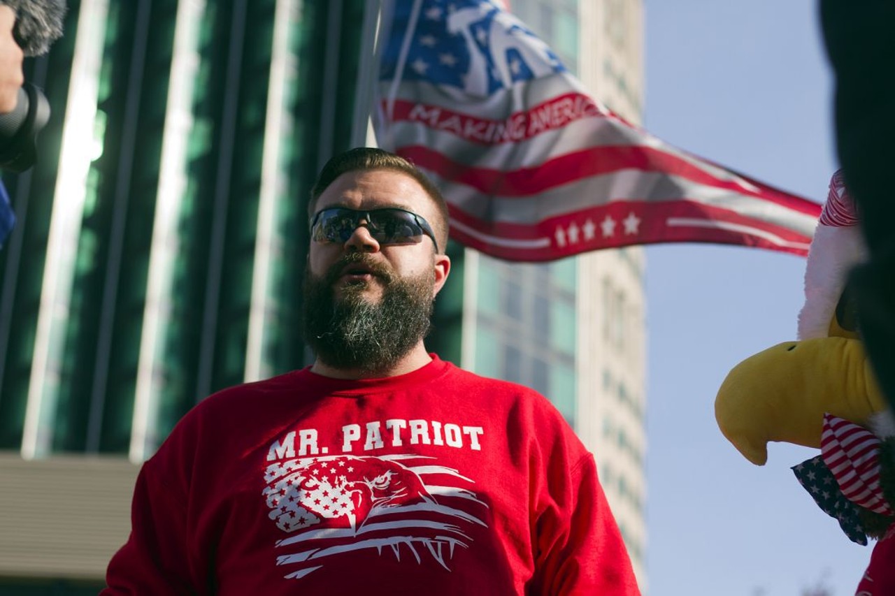 A bunch of Trump supporters drove down to Detroit to lose their shit about the election