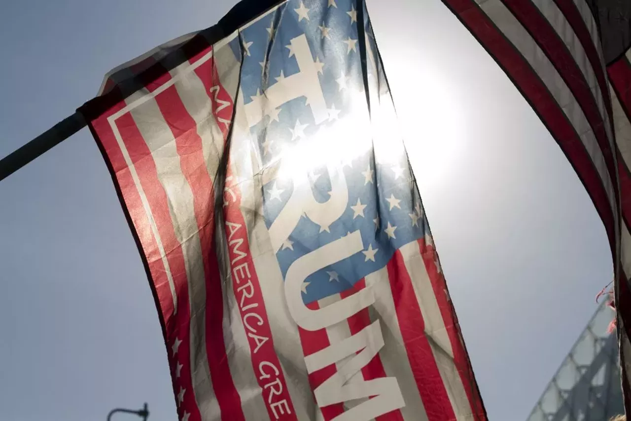 Image: A bunch of Trump supporters drove down to Detroit to lose their shit about the election