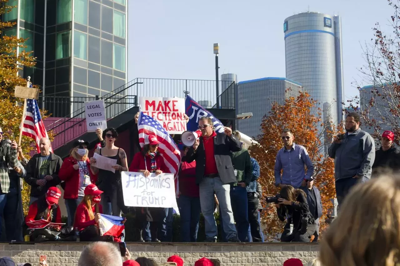 Image: A bunch of Trump supporters drove down to Detroit to lose their shit about the election