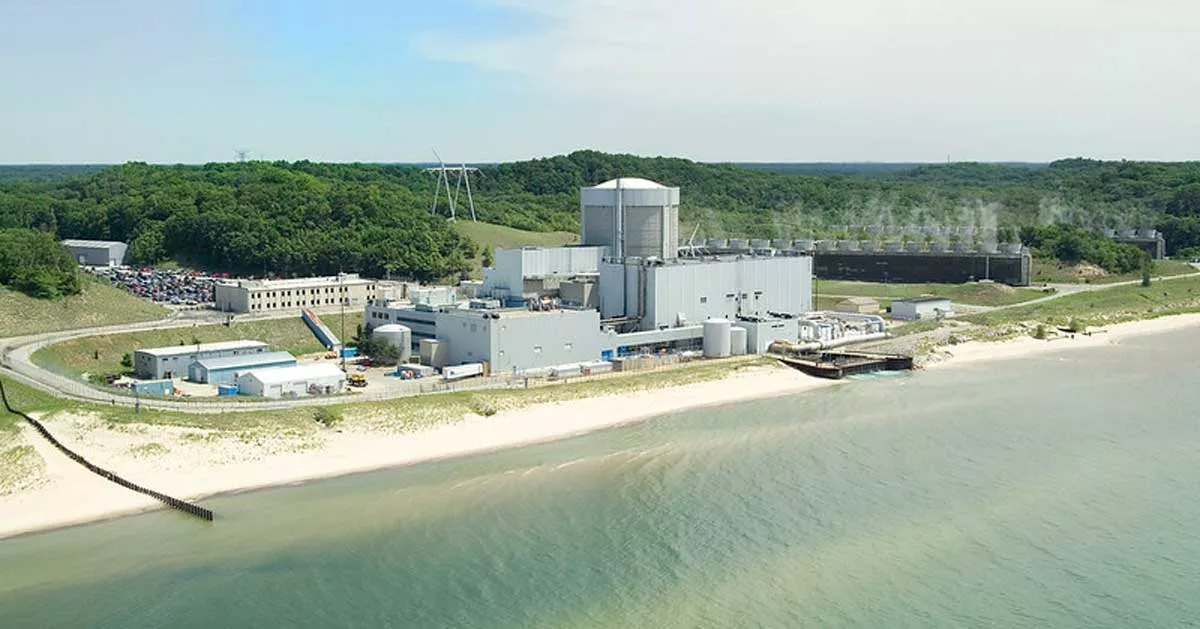 Image: The Palisades Nuclear Plant sits on the shore of Lake Michigan, in Covert Township.