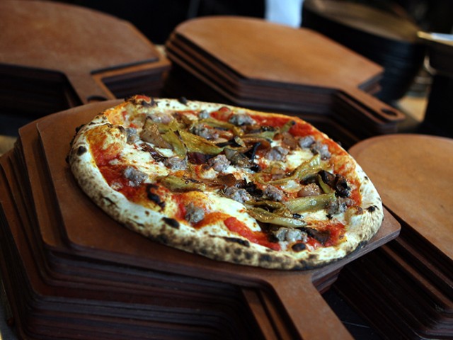 Bacco sausage pizza from Pizzeria Biga in Royal Oak.