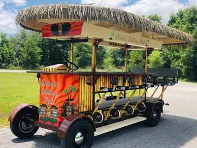 Detroit Rolling Pub's new tiki-themed pedal pub.