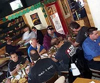 A variety of food and T-shirts at Roadkill Cafe. - MT photo:  Larry Kaplan