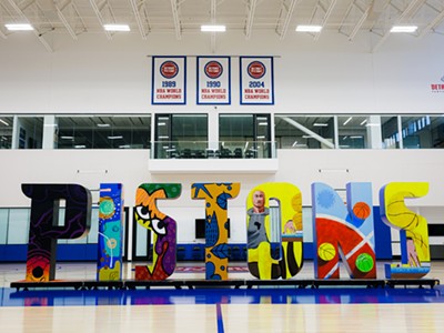 Some of Detroit's top visual artists designed a Pistons-themed art exhibit for Afro Nation Detroit.