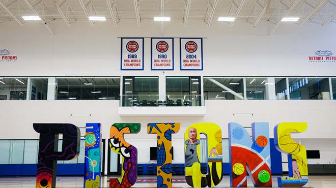 Some of Detroit's top visual artists designed a Pistons-themed art exhibit for Afro Nation Detroit.