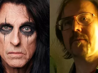 Alice Cooper, left, covered a song by Matthew Smith's (right) band Outrageous Cherry.