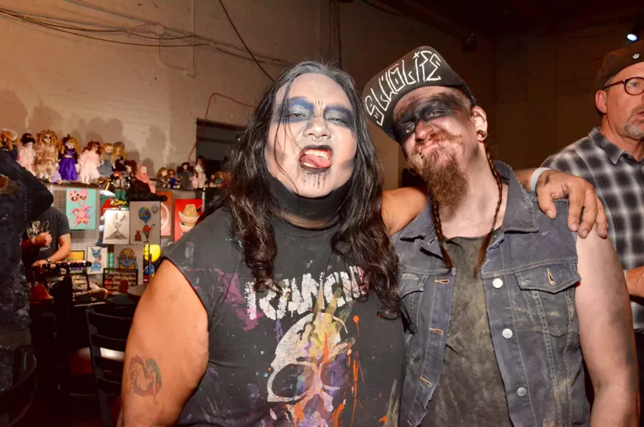 Image: All the apocalyptic cosplayers we saw at the 'Mad Max'-themed party at Tangent Gallery