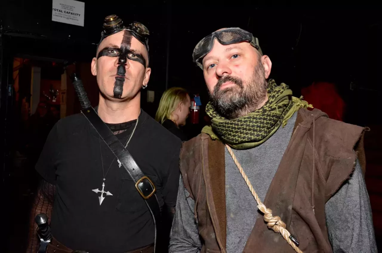 Image: All the apocalyptic cosplayers we saw at the 'Mad Max'-themed party at Tangent Gallery