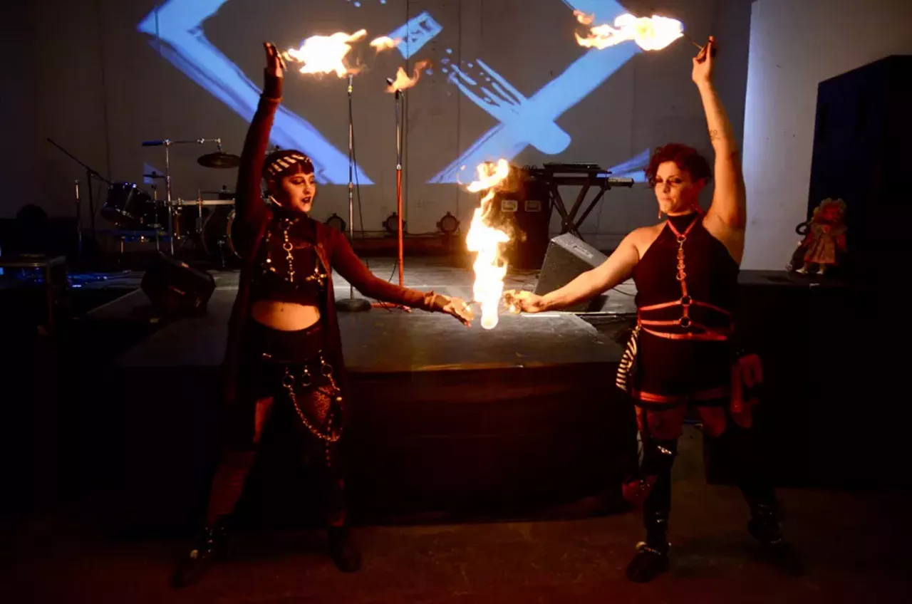 Image: All the apocalyptic cosplayers we saw at the 'Mad Max'-themed party at Tangent Gallery