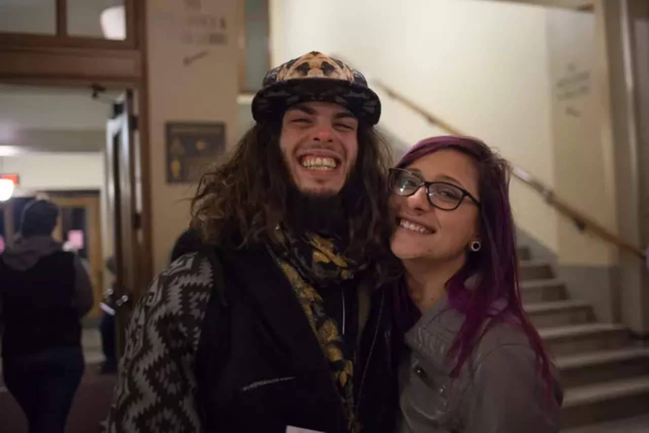 Image: All the beautiful folks we saw at night one of the Ann Arbor Folk Festival