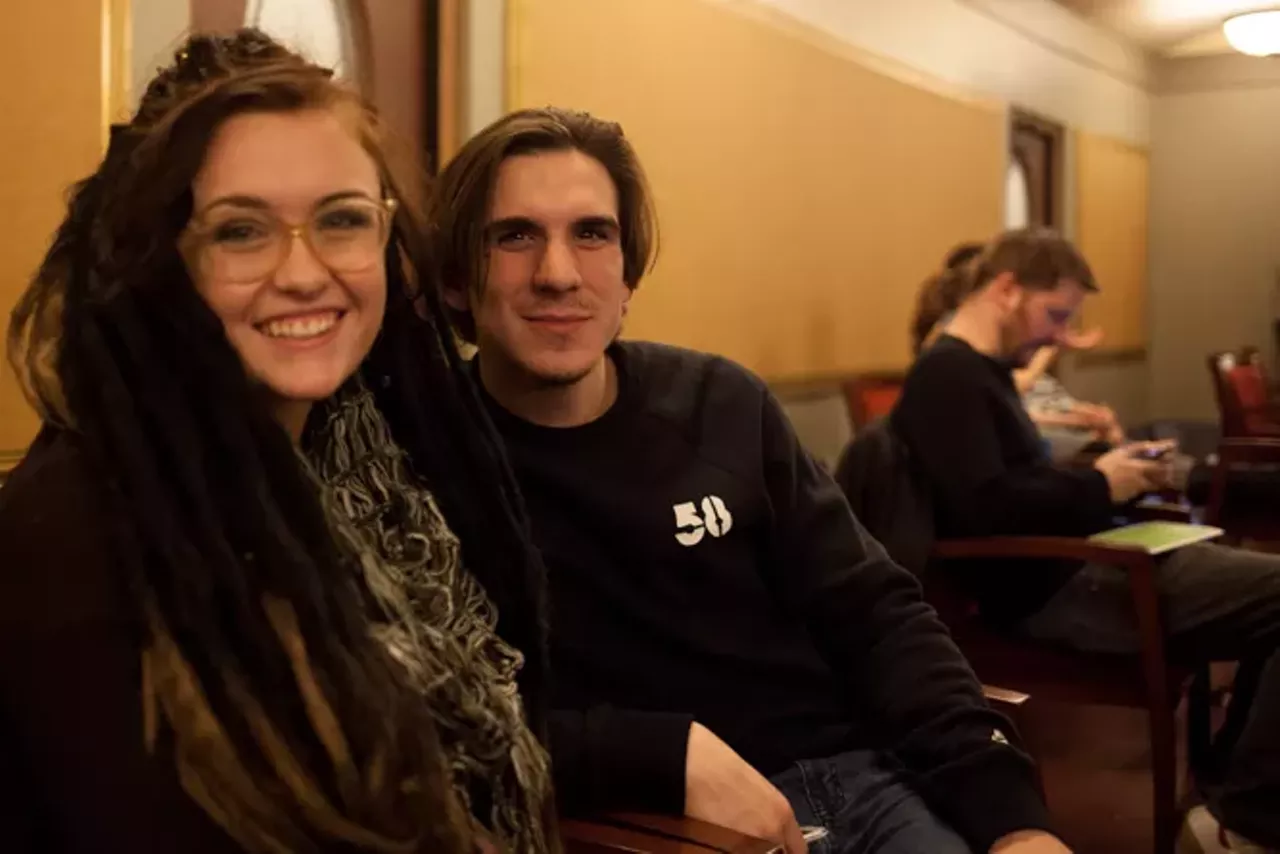 Image: All the beautiful folks we saw at night one of the Ann Arbor Folk Festival