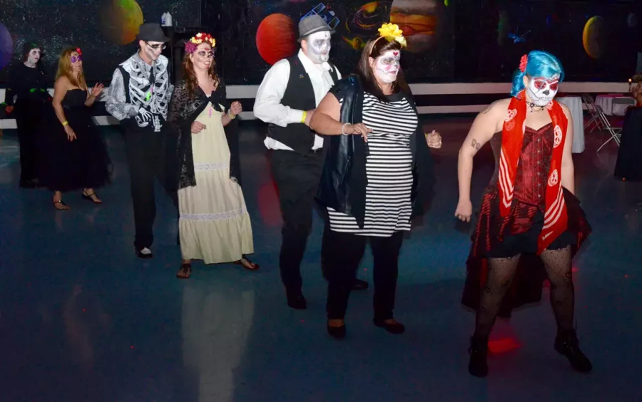 Image: All the beautiful people we saw at the Day of the Dead Kickoff @ Skateland West